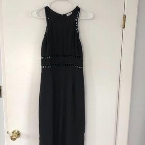Black maxi dress with slits